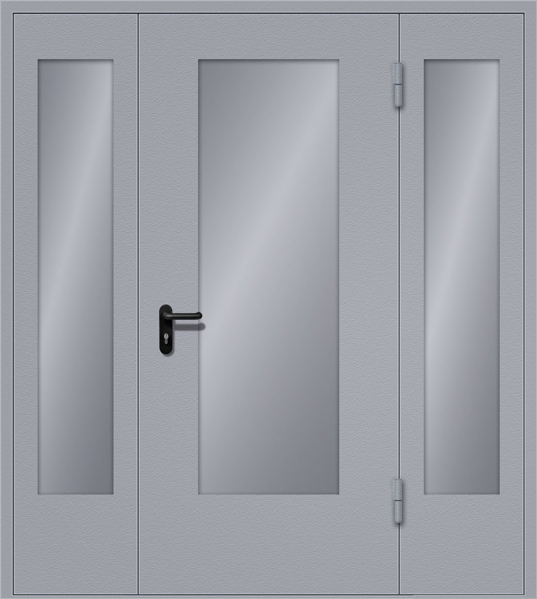 Входная дверь с правой и левой боковой фрамугой RS-268