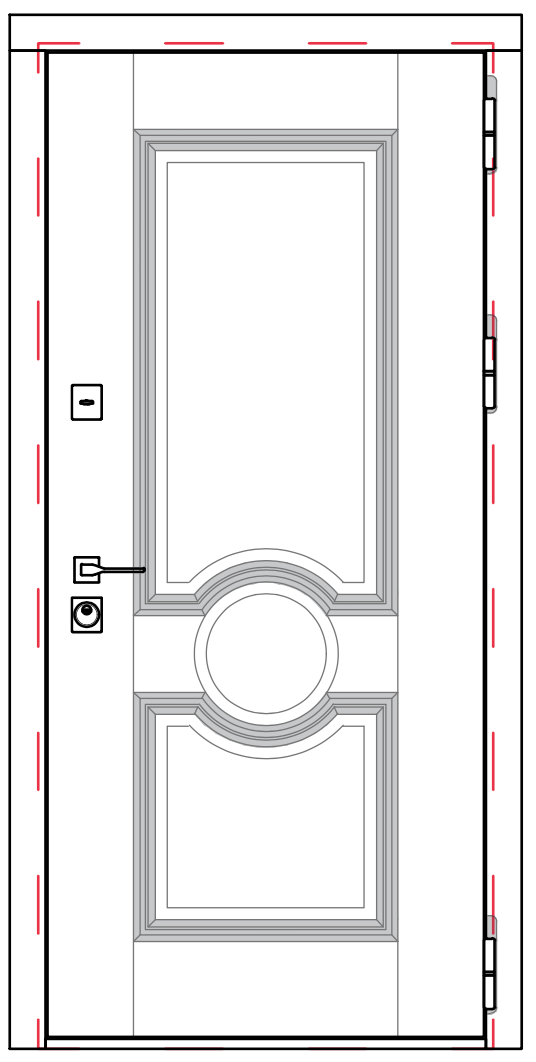 Металлическая дверь с фрезеровкой в коттедж RS-124