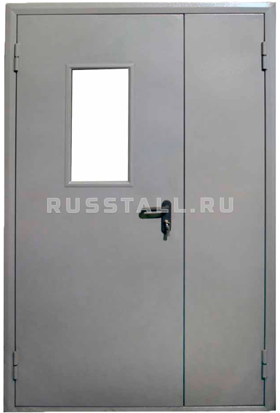 Металлическая дверь со стеклом RS119 - Изображение