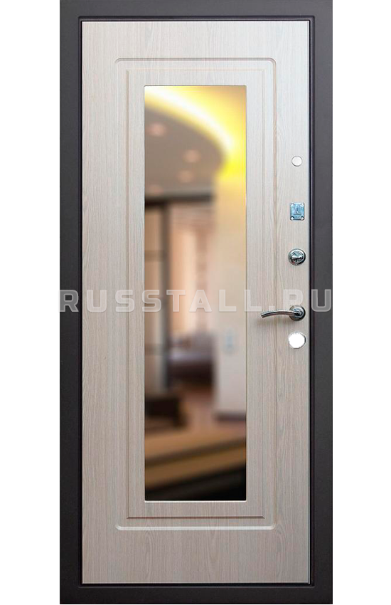 Стальная дверь с зеркалом RS70