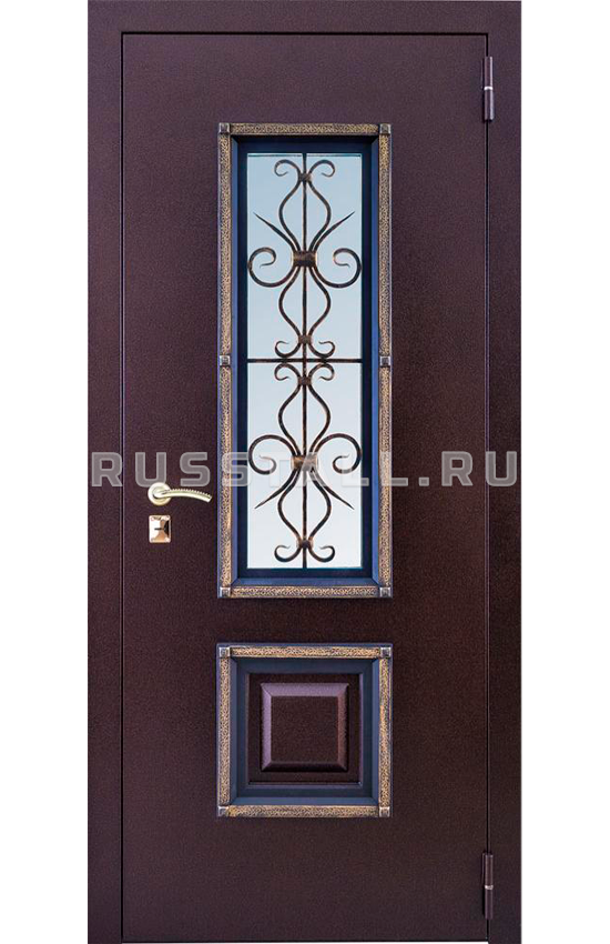 Железная порошковая дверь с МДФ RS18 - Изображение