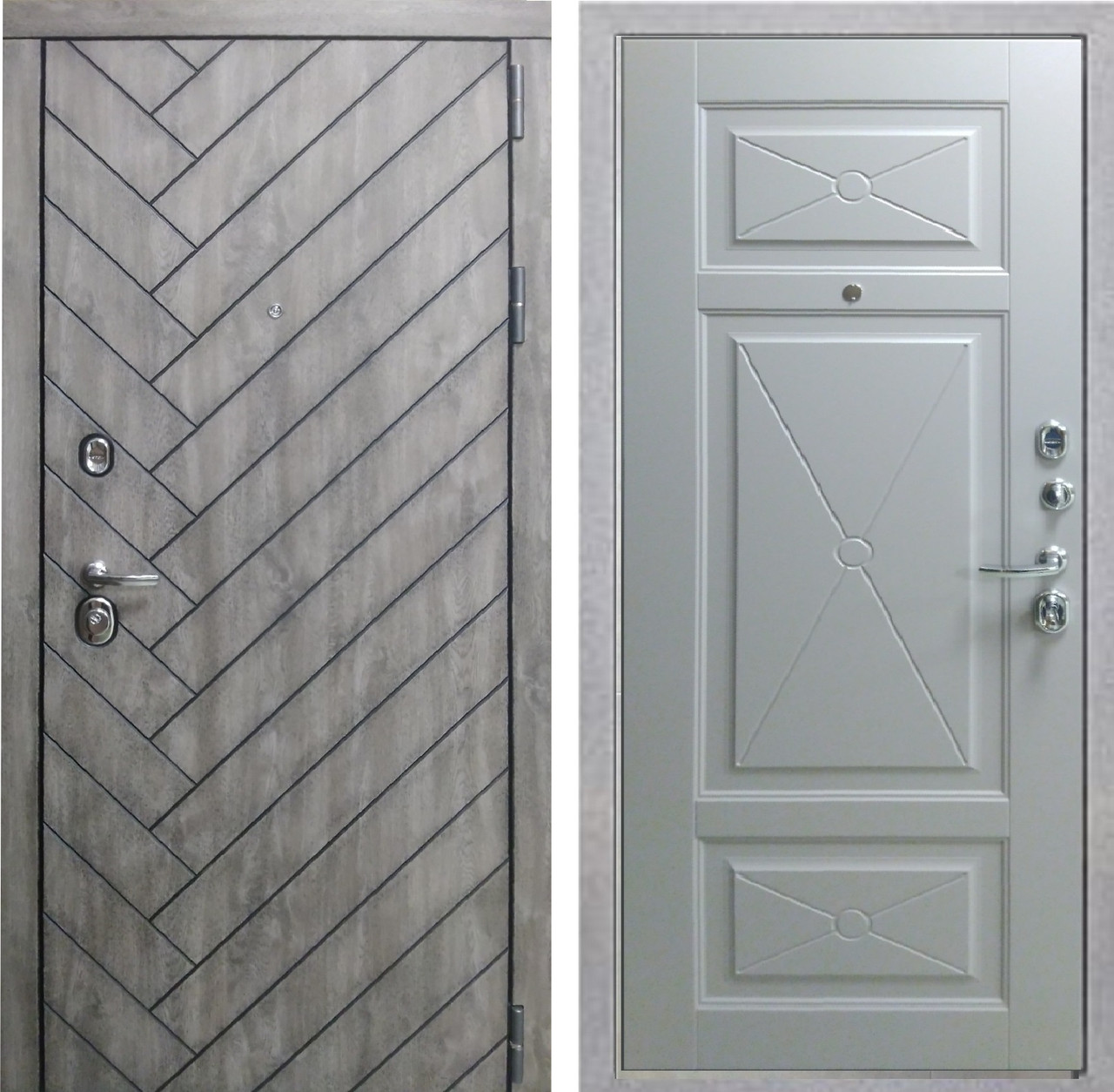 Входная металлическая дверь в частный дом RS-363