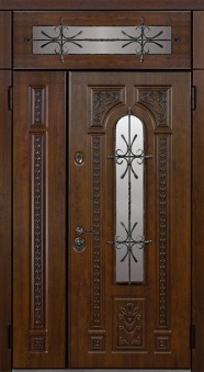 Входная двупольная дверь c фрамугой RS-290 - Изображение