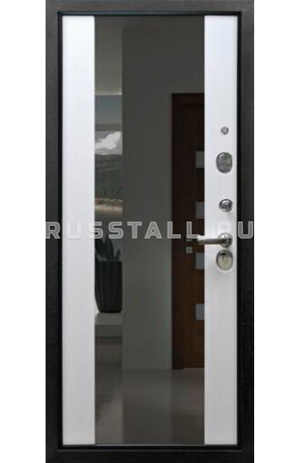 Стальная дверь с зеркалом RS68