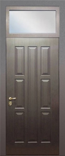 Входная металлическая дверь с верхней фрамугой RS-279 - Изображение