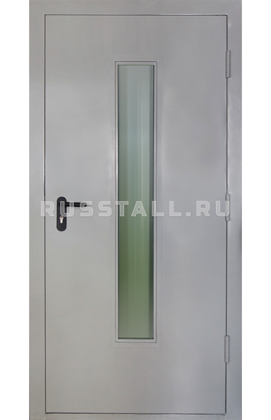 Металлическая дверь со стеклом RS122 - Изображение