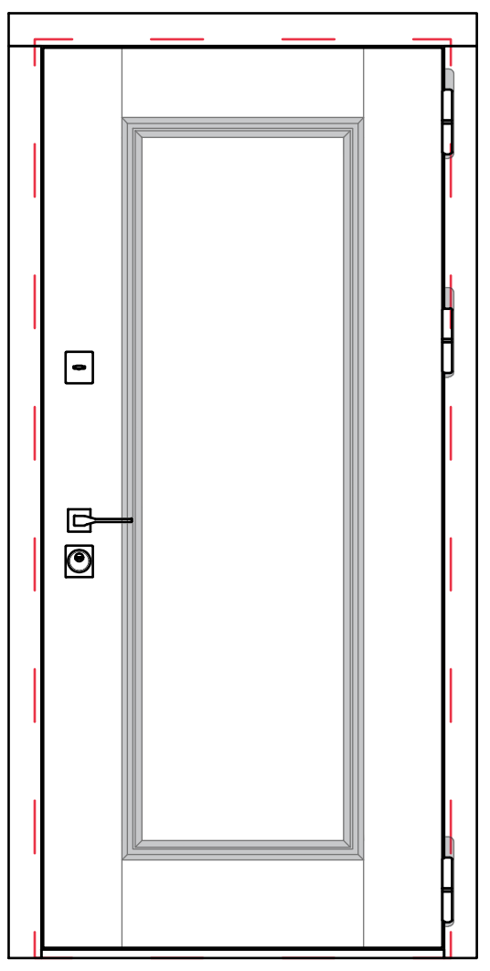 Металлическая дверь с фрезеровкой в коттедж RS-118