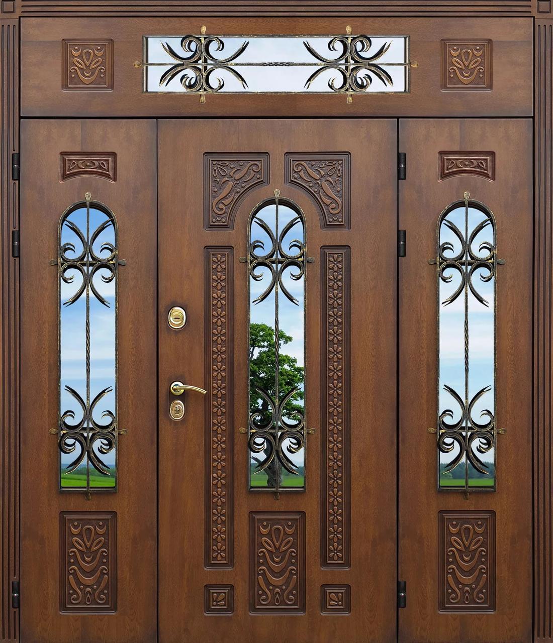 Двупольная входная дверь c фрамугой RS-278 - Изображение