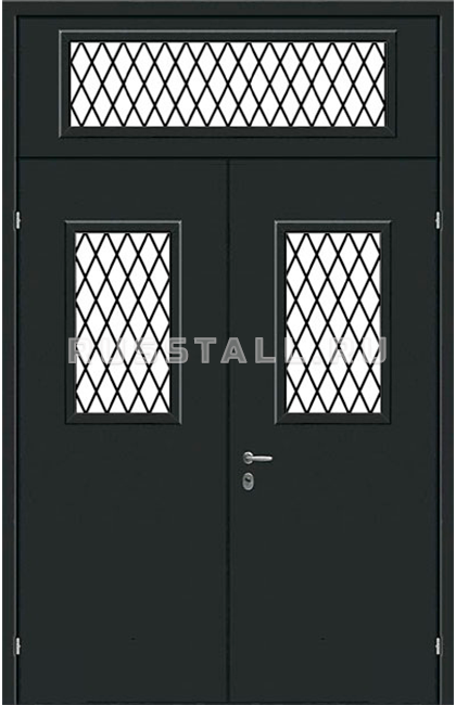 Железная дверь с порошковым напылением RS136 - Изображение