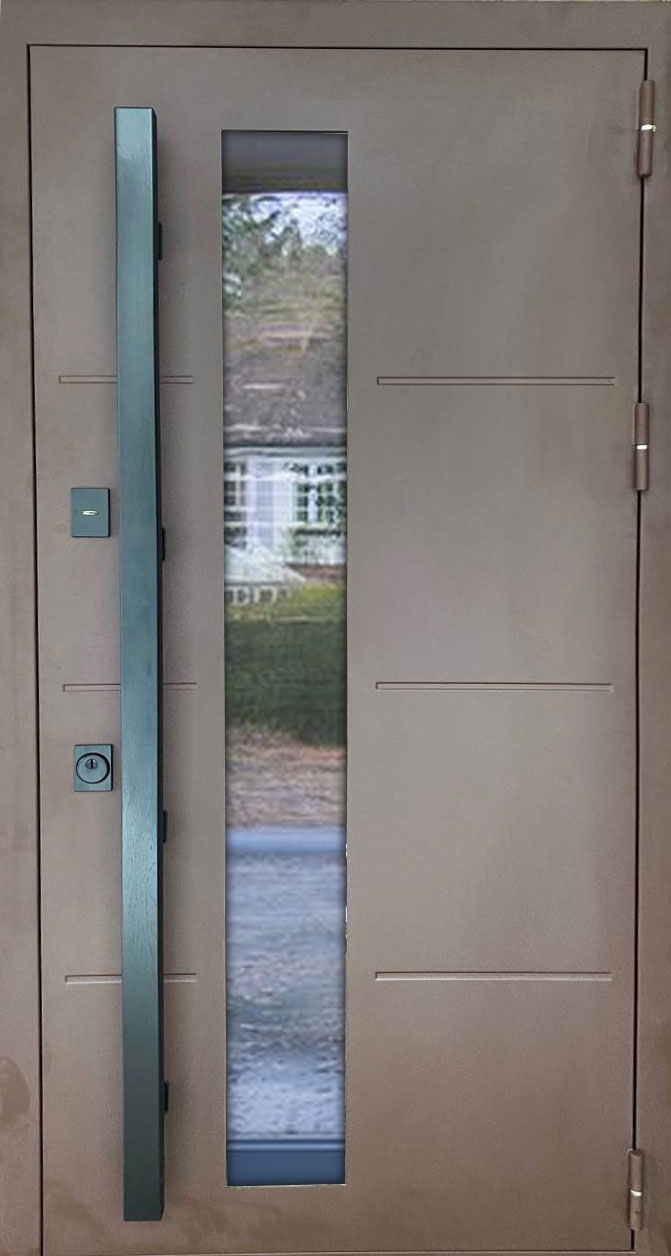 Металлическая входная дверь в коттедж RS15