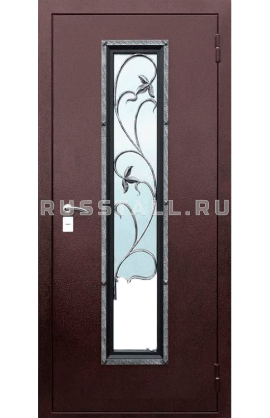 Дверь в квартиру со стеклом RS15 - Изображение