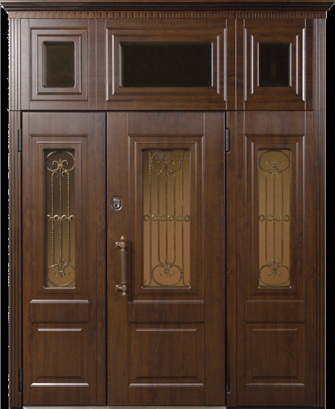 Трехстворчатая дверь с фрамугой RS-296