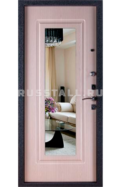 Стальная дверь с зеркалом RS63 - Изображение