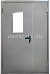 Металлическая дверь со стеклом RS119 - Изображение