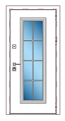 Металлическая дверь с металлофиленкой в коттедж RS-112 - Изображение