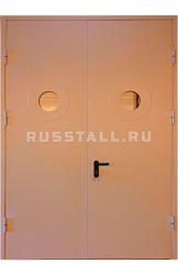 Железная входная дверь со стеклом RS124 - Изображение