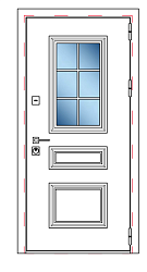 Металлическая дверь с металлофиленкой в коттедж RS110 - Изображение