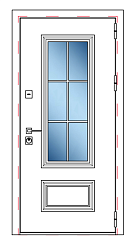 Металлическая дверь с металлофиленкой в коттедж RS-111 - Изображение
