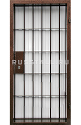 Металлическая входная дверь с порошковым напылением RS134 - Изображение