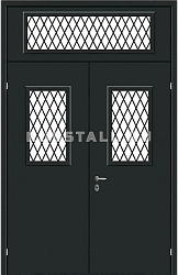 Стальная двухстворчатая входная дверь RS136 - Изображение