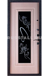 Металлическая входная дверь со стеклом RS14 - Изображение